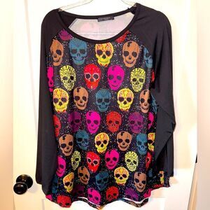 LOVEU.DEAR BRAND WOMENS SKELETON BLOUSE